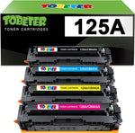 ToBeter 125A CB540A CB541A CB542A CB543A Compatible Toner Cartridge for HP Color Laserjet CP1215 CP1518ni CM1312nfi CM1312 CP1515n CP1525nw M251 Printer 4 Pack(Black Cyan Magenta Yellow)