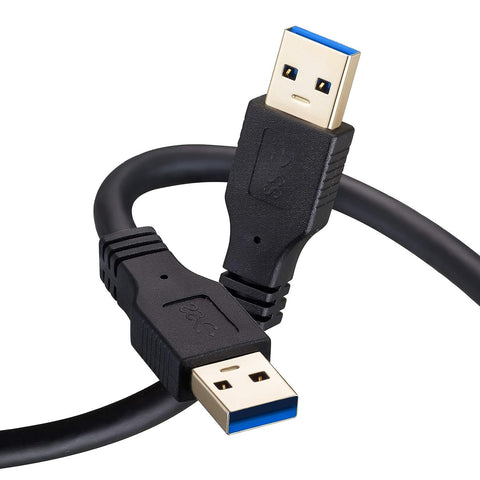 Nanxudyj USB 3.0 A to A Cable 25ft/8M, USB 3.0 Type A Male to A Male Cable USB to USB Cord,for Data Transfer Hard Drive Enclosures,Printers, Modems, Cameras