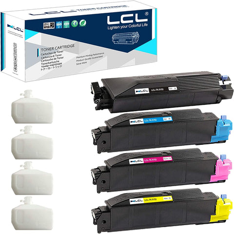 LCL Compatible Toner Cartridge Replacement for Kyocera TK5152 TK-5152 TK-5152K TK-5152C TK-5152M TK-5152Y 1T02NS0US0 1T02NSCUS0 1T02NSBUS0 1T02NSAUS0 (4-Pack Black Cyan Magenta Yellow)