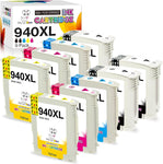 MS DEER Upgraded Compatible 940 Ink Cartridges Replacement for HP 940 XL Combo Pack 940XL for OfficeJet Pro 8500 8500A A909a 8000 A809a A910a Printer (3 Black, 2 Cyan, 2 Magenta, 2 Yellow) 9 Pack