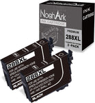 NoahArk 2 Packs 288XL Remanufacture Ink Cartridge Replacement for Epson 288 XL 288XL T288XL for Expression Home XP-430 XP-440 XP-330 XP-340 XP-434 XP-446 Printer (2 Black)