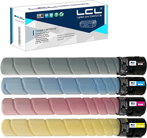 LCL Compatible Toner Cartridge Replacement for Konica Minolta TN324 TN-324K TN324K TN324C TN324M TN324Y A8DA130 A8DA430 A8DA330 A8DA230 High Yield BizHub C258 C308 C368 (4-Pack KCMY)