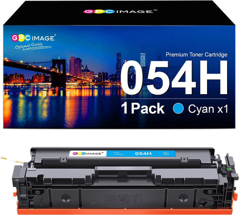 GPC Image Compatible Toner Cartridge Replacement for Canon 054 054H to use with ImageClass LBP622Cdw MF644Cdw MF642Cdw MF640C LBP620 Toner Printer Ink (Cyan)