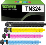 ToBeter Compatible TN324 Toner Cartridge Replacement for Konica TN-324 324K 324C 324M 324Y A8DA130 A8DA430 A8DA330 A8DA230 for Minolta Bizhub C258 C308 C368 (Black, Cyan, Magenta, Yellow 4-Pack)