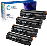 LxTek Compatible Toner Cartridge Replacement for HP 83A CF283A to Compatible with Laserjet Pro MFP M125nw M201dw M225dw M201n M125a M127fn M127fw, 4 Black