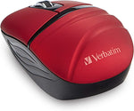 Verbatim 2.4G Wireless Mini Travel Optical Mouse with Nano Receiver for Mac and PC - Red