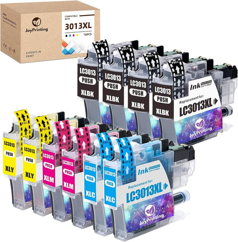 JoyPrinting LC3013 Ink Cartridges LC3013XL Ink Replacement for Brother LC3011 LC3013 XL LC 3013 Use with Brother MFC-J491DW MFC-J497DW MFC-J895DW MFC-J690DW Printers (BK/C/M/Y, 10-Pack)