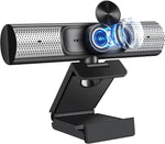 WFFOIFL Webcam with Microphone and Speaker, 1080P Web Camera for Desktop Computer Laptop, USB Plug and Play, Pro Streaming Webcam for Recording, Calling, Conferencing, Gaming, Not Include Tripod