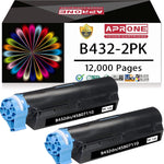 APRONE B432 45807110 Black Toner Cartridge Replacement for OKI B432dn B512 B512dn MB492dn MB562dnw Extra High Capacity (12,000 Pages,2-Pack)