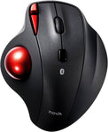 SANWA Bluetooth Trackball Mouse, Wireless Ergonomic Rollerball Mice Optical, Programmable Silent Buttons, Support 2 Device, Thumb Control, Rechargeable, 4 DPI, Compatible with PC, Mac, Laptop, Windows