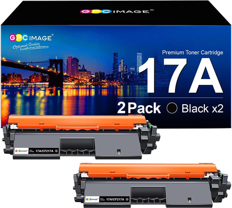 GPC Image Compatible Toner Cartridge Replacement for HP 17A CF217A Toner Compatible with Laserjet Pro M102w M130nw M130fw M130fn M102a M130a Pro MFP M130 M102 Series Printer (2 Black)