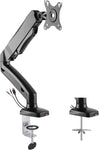 Rocelco Premium Desk Computer Monitor Mount with USB 2.0 and Audio Port - Fits Single 13" - 27" LED LCD Flat Screen - Pneumatic Full Motion Assist Adjustable Arm - Grommet and C Clamp - Black (R MA1)