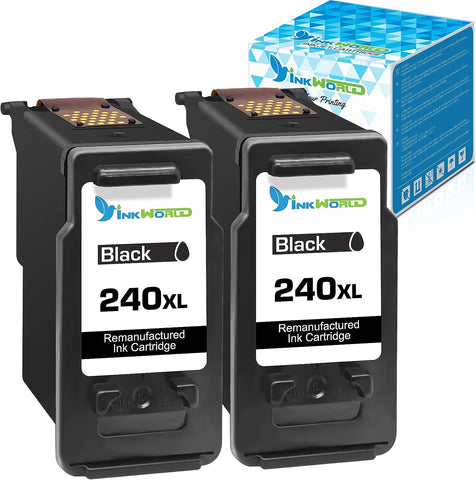 240XL Black Ink Cartridge Replacement for Canon PG-240XL Fit for Pixma MG3600 MG3222 MG3220 MG3620 MX432 MG3122 TS5120 MG2120 MX452 MG2220 MG3120 MX522 MG4220 Printer (2 Black)