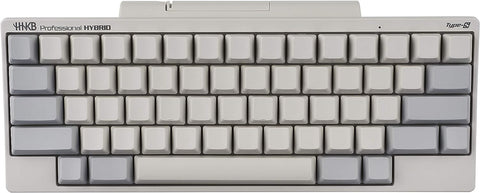 HHKB - Happy Hacking Keyboard Professional HYBRID Type-S (Wireless, Bluetooth, Wired, USB, Silent, Mac, Windows, White, Blank) with 2 Year Advance Exchange Warranty