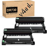 v4ink 2PK Compatible DR730 Drum Unit (NOT Toner) for Brother DR-730 DR-760 Drum for Brother HL-L2325DW HL-L2350DW HL-L2370DW HL L2390DW L2395DW DCP-L2550DW MFC L2690DW L2710DW L2717DW L2750DW Printer