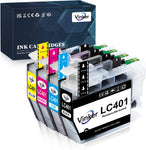 Vinker LC401 Ink Cartridges for Brother Printer Replacement for Brother LC401 LC401XL LC401 XL Compatible with MFC-J1010DW MFC-J1012DW MFC-J1170DW (1 Black, 1 Cyan, 1 Magenta, 1 Yellow, 4-Pack)