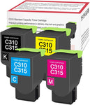 C310 Standard Yield Toner Cartridge 4 Pack, 006R04356 006R04357 006R04358 006R04359 Compatible with Xerox C310 C315 Printers(Cyan, Magenta, Yellow, Black)