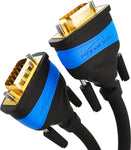 KabelDirekt – 10 ft – VGA Cable for Maximum Video Quality Thanks to high-Purity Copper Conductors (Full HD, VGA to VGA, Connects Computers to Screens/projectors, 15-pin D-Sub, Monitor Cable, Black)