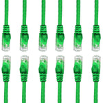 Cat6 Ethernet Cable 1ft (10-Pack) - SnagLess - UTP - 24AWG - 550Mhz - Cat6 Patch Cable, Cat 6 Patch Cable, Cat6 Ethernet Cable, Network Cable, Internet Cable - Green