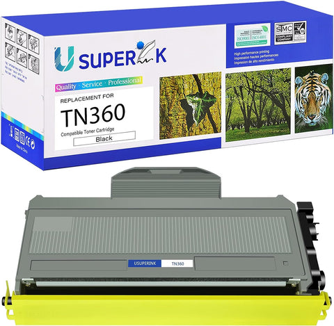 USUPERINK High Yield Compatible Toner Cartridge Replacement for Brother TN360 TN-360 TN330 TN-330 to use with HL-2170W HL-2140 DCP-7040 MFC-7840W MFC-7320 MFC-7340 MFC-7345N (Black, 1-Pack)