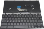 USA with Screwdriver: US Layout New Laptop Keyboard for Dell Chromebook: 11 3180 3181 3189 3380 Black with Frame and Power on Key