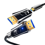 DGHUMEN Long 8K Fiber Optic HDMI 2.1 Cable in Wall 30Feet, Supports 8K@60Hz 4K@120Hz Ultra High Speed 48Gbps Detachable Micro HDMI Dynamic HDR, eARC, Dolby Atmos, Compatible with PS5, Xbox-Black