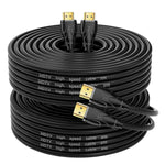 HDMI Cables 25ft2pcs, High Speed Hdmi Cables (HDMI2.0,18Gbps,1080P)-Ethernet Audio Return Video 4K HDMI Cable, Ultra High Speed Gold Plated Connectors, Compatible with Playstation Arc PS3 PS4 PC HDTV