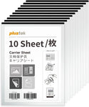 Plustek Document Carrier Sheets Pack (10 pcs) A4 / Letter Size - Protects Fragile Paper and A3 Size Document by Folding