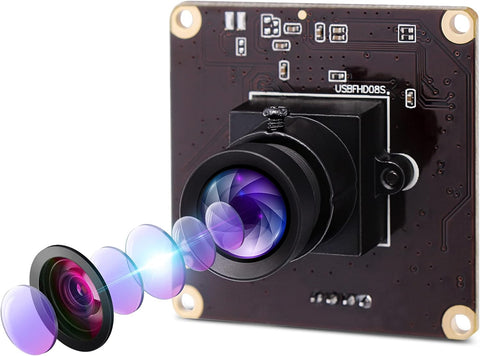 IFWATER 260fps USB Camera 1080P Zoom Manual Focus Lens, 2MP USB Camera with CMOS OV4689 Sensor USB Webcam (110Degree Wide Angle Lens Camera Module)
