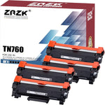 ZRZK TN760 Compatible Toner Cartridge Replacement for Brother TN760 TN-760 TN730 to Use with HL-L2350DW, HL-L2390DW, HL-L2395DW, MFC-L2710DW, HL-L2370DW XL, MFC-L2750DW XL Printer (Black, 4 Pack)