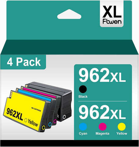 High Yield 962XL Ink Cartridges Combo Pack Replacement for HP 9010 Ink Cartridges, for HP 962 Ink 962XL Black and Color Combo Pack Work for OfficeJet Pro 9010 9015 9018 9020 9025 Printers, 4 Pack