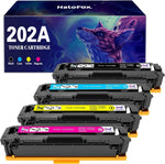 HaloFox Compatible Toner Cartridge Replacement for HP 202A 202X CF500A m281fdw HP Color Laserjet Pro MFP M281fdw M281cdw M254dw M281 M281fdn M254 Toner Printer (Black Cyan Yellow Magenta, 4 Pack)