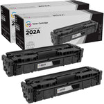 LD Products Compatible Toner Cartridge Replacement for HP 202A (2 Pack, Black) Compatible with HP Color Laserjet M254dw, M281cdw, M281dw, M281fdw