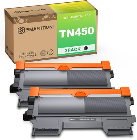 S SMARTOMNI TN450 TN420 Compatible Toner Cartridge Replacement for Brother TN-450 TN-420 for HL-2270DW HL-2280DW HL-2220 HL-2240 MFC-7860DW MFC-7460DN MFC-7360N DCP-7065DN IntelliFax 2840 2940 2 Black