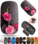 maizi Small Wireless Mouse for PC Computer Chromebook Notebook, Small Wireless Mouses Image ID: 24288592 Spa Stone and Rose Flowers Still Life 2.4G USB Receiver Portable Made in USA