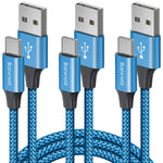 [3-Pack, 10ft] Long USB Type C Cable, Baiwwa Fast Charging Cord USB A to USB C Cable Braided Charger Compatible with Samsung Galaxy S10e S20 S10 S9 Plus A10e A11 A20 A30 A40 A50 A51 A71 Note 20 10 9 8