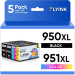 FLYINK 950xl 951xl Ink Cartridges Color Combo 5Pack for HP OfficeJet Pro 8600 8610 8620 8625 Printer