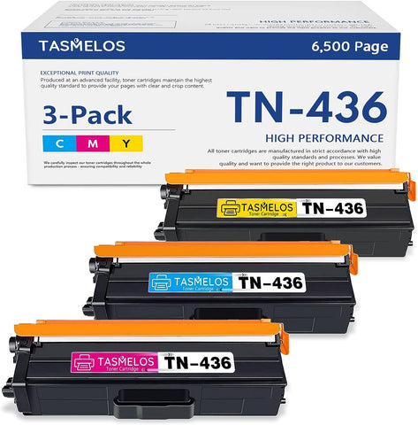 TASMELOS tn-436 tn436 tn431 Toner Cartridge Compatible tn-436 Replacement for Brother HL-L8360CDW HL-L8360CDWT MFC-L8900CDW MFC-L8260CDW MFC-L9570CDWT MFC-L9570CDW (tn433 c m y, 3 Pack)