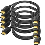 HDMI Cable 10FT/3M, 5-Pack 4K HDMI Cables- High Speed HDMI 2.0 Cable Male to Male with Ethernet, 4K@60hz HDR 3D ARC & CL3 Rated | for Laptop, Monitor, PS5, PS4, Xbox One, Fire TV, & More