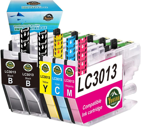 YUUSHA LC3013 Compatible Ink Cartridge Replacement for Brother LC3013 LC-3013 Use with MFC-J491DW MFC-J497DW MFC-J895DW MFC-J690DW (2 Black, 1 Cyan, 1 Magenta, 1 Yellow)