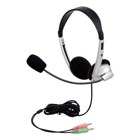 Egghead EGG-IAG-1007-SO-10 Stereo School Headphones W/Boom Microphone, black (Pack of 10)