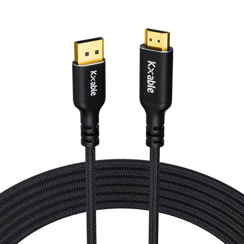 8K DisplayPort to HDMI Cable 4 Feet, DP 1.4 to HDMI 2.1 Video Cord (8K@60Hz,4K@120Hz), Uni-Directional Braided Monitor Cord, Support Dynamic HDR, HDCP 2.3, DSC 1.2, for RTX 3090, RX 6900, PC, AMD