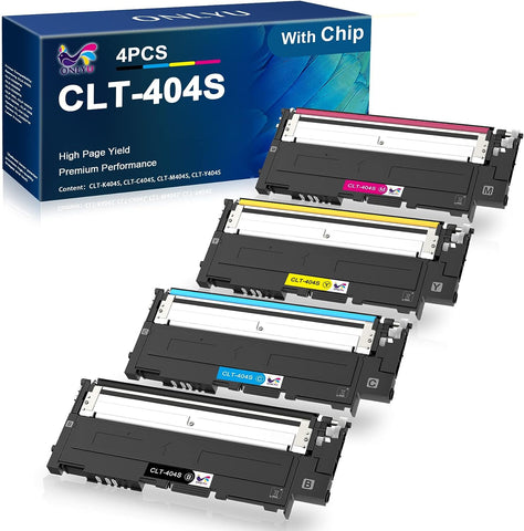 ONLYU Compatible Toner Cartridge Replacement for Samsung CLT 404S CLT-K404S CLT-C404S CLT-M404S CLT-Y404S to Used with Xpress C480FW C430W SL-C430W SL-C480FW SL-C480FN Printer (4 Packs)…