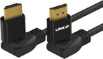 LINKUP - HDMI 4K Cable Ultra HD 360° Angle Swivel Digital Video Cord - Heavy Duty 28AWG - Extreme High Speed 18GB/s | 4096 x 2160 | Compatible with Apple Xbox PS4 PC Samsung TV - 3FT