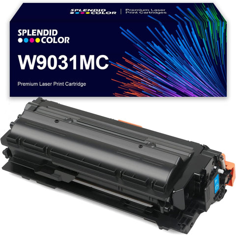 Splendidcolor 1Pack Cyan Remanefactured W9031MC Toner Cartridge Replacement for HP MFP E67550dh E67650dh E67560z E67660z Printer.