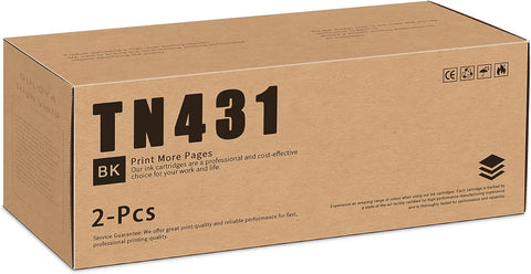 GULOYA TN431 TN-431 High Yield Toner Cartridge: 2 Pack Black Compatible TN431 TN-431 Replacement for Brother HL-L8260CDW HL-L8360CDW MFC-L8610CDW MFC-L8690CDW DCP-L8410CDW