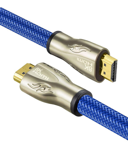 8K HDMI Cable 9.8FT/3M, HDMI 2.1 Cable Ultra High Speed Braided 48Gbps, 8K60Hz 4K120Hz 144Hz HDMI Cord eARC HDR,Compatible with Samsung Fire Roku Apple TV 4K (9.8Ft)