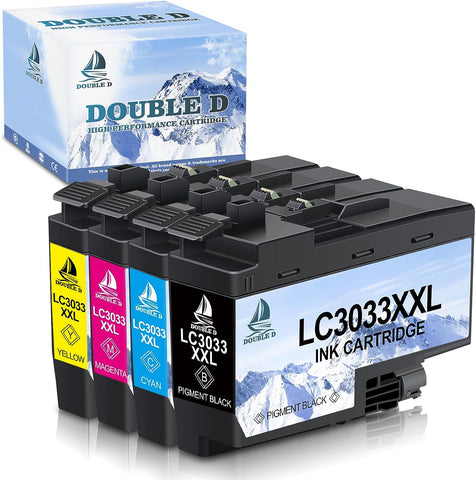 DOUBLE D Compatible LC3033 Ink Cartridges Replacement for Brother LC3033 3033 LC3033XXL 3033xxl LC3035 3035 Work for MFC-J995DW MFC-J995DWXL MFC-J815DW MFC-J805DW MFC-J805DWXL Printer (4 Pack)