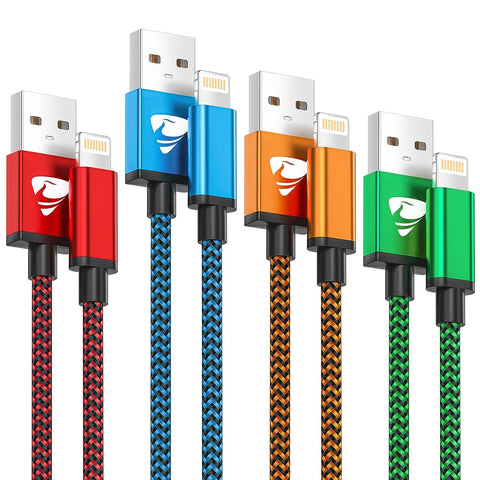 iPhone Charger Fast Charging [Apple MFi Certified] 4Pack 6ft/5/3/1.5 Lightning Cable iPhone Charger Cord Nylon Braided USB Cable Compatible with iPhone 14 13 12 Pro Max 11 XR XS X 8 7 6s Plus SE iPad