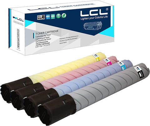 LCL Compatible Toner Cartridge Replacement for Konica Minolta TN216 TN-216K TN216K TN216C TN216M TN216Y A11G131 A11G431 A11G331 A11G231 High Yield Bizhub C280 (4-Pack KCMY)